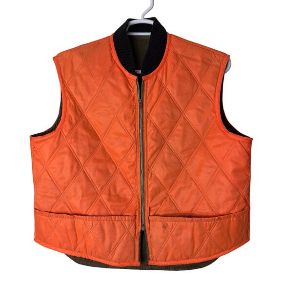 Vintage JCPenney Towncraft Mens XL Vest Reversible Hunting Outdoor Utility Nylon - Picture 3 of 12